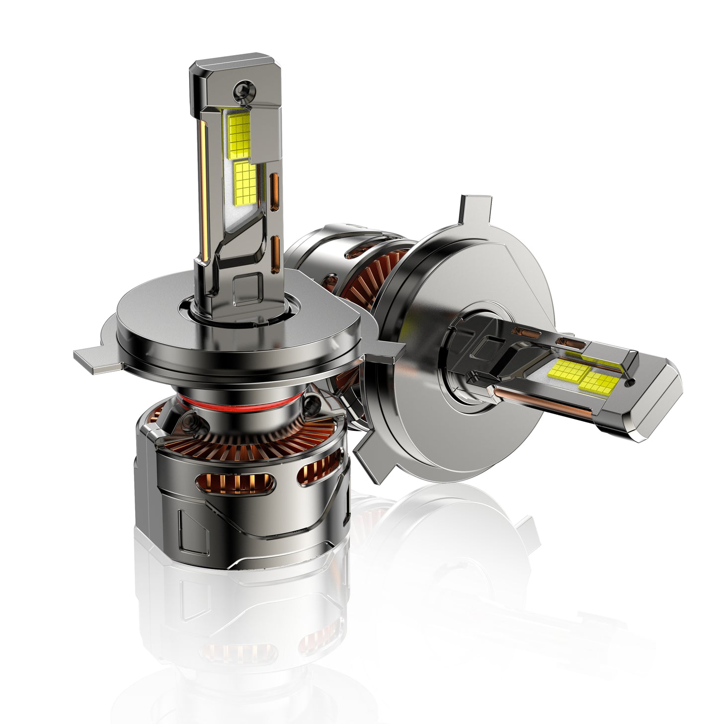 H4 Ultra-Bright LED Headlight Bulbs- 6000K Cool White, Plug & Play, Long-Lasting Performance